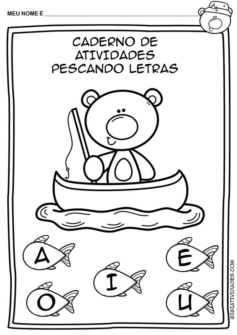 Atividade Pescando Letras do alfabeto