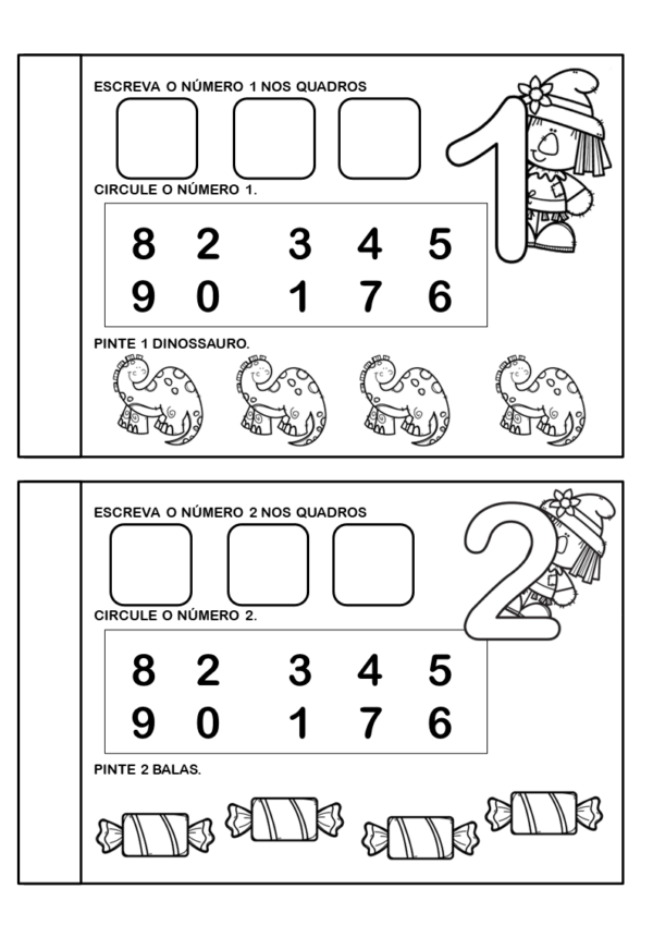 Meu Livrinho de numeros Educação Infantil